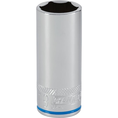 Channellock 3/8 In. Drive 19 mm 6-Point Deep Metric Socket 389374